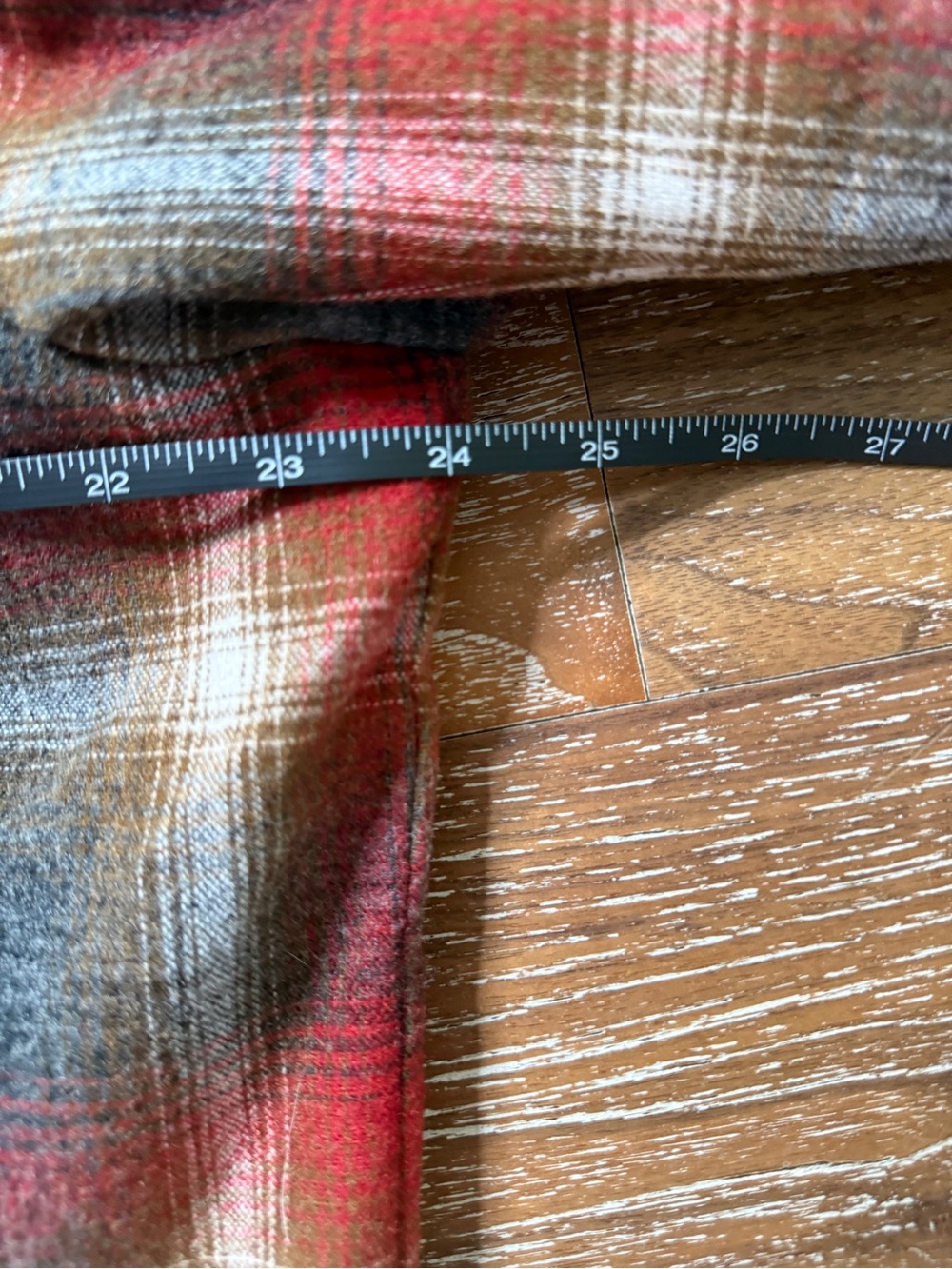 Pendleton Red Plaid Wool Blend Shirt Jacket with Black Chest Pocket / Men’s L - Picture 6 of 11